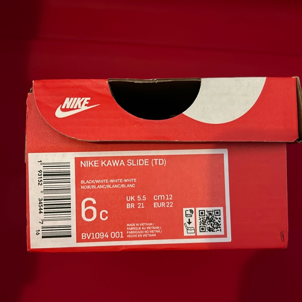 Nike Toddler Kawa Slide 6C Black